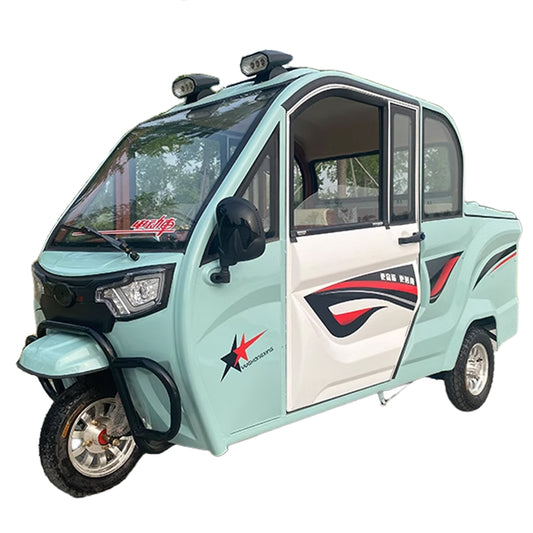Closed Electric Cargo Tricycle 800W Motor Truck 3 Wheels Freight Vehicle Short-distance Passenger Tricycle