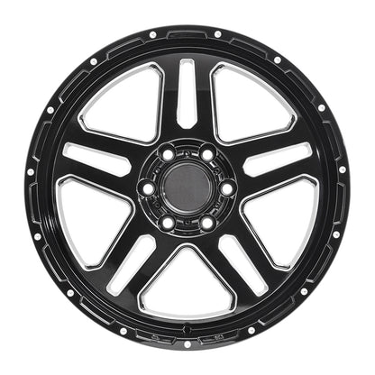 17"x8.5" 6-Lug x 139.7mm ET+10mm CB110.1mm Modification Off-road Wheel Rims with Hub Centric Rings Fit for Land Cruiser, 4Runner