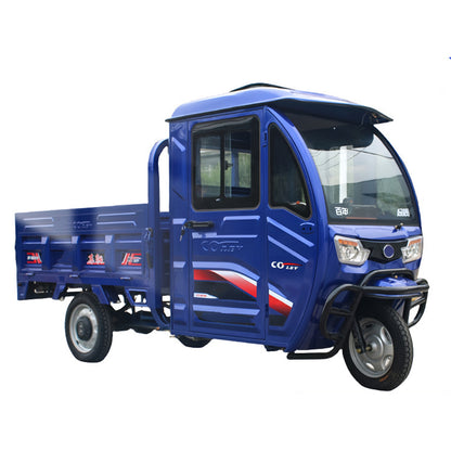Heavy Duty Closed Electric Cargo Tricycle 1500 Watts Motor Farm Truck Short-distance Passenger Tricycle
