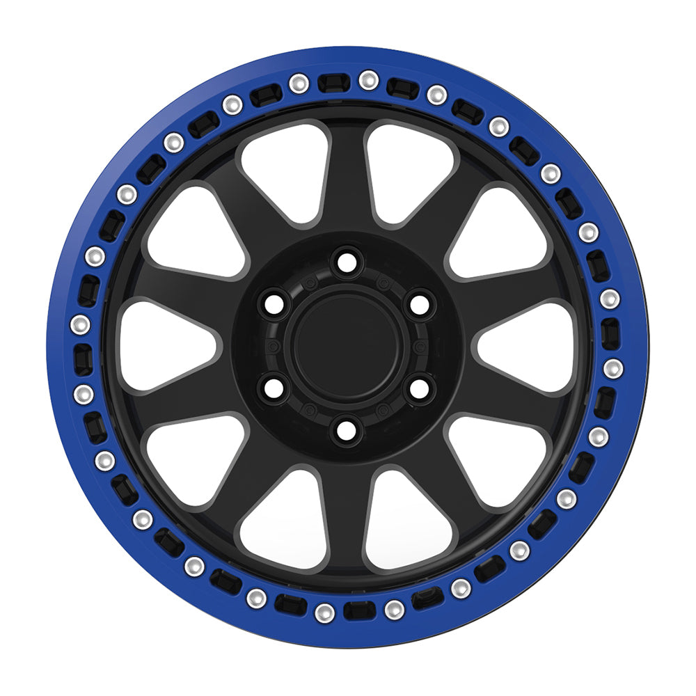 17"x8.5" 6-Lug x 139.7mm ET+20 CB106.1mm Off-road Wheel Rims Modification Blue Black Fit for Land Cruiser, 4Runner