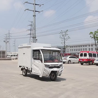 Delivery Electric Tricycle 800-1500 Watts Motor 1500mm-2200mm Cargo Box Length 3 Wheels Freight Vehicle