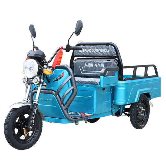 20mph Max Speed 30-45 Miles Range Mileage 600 Watts Motor 48 Volts Battery Electric Cargo Tricycle Short-distance Passenger Tricycle