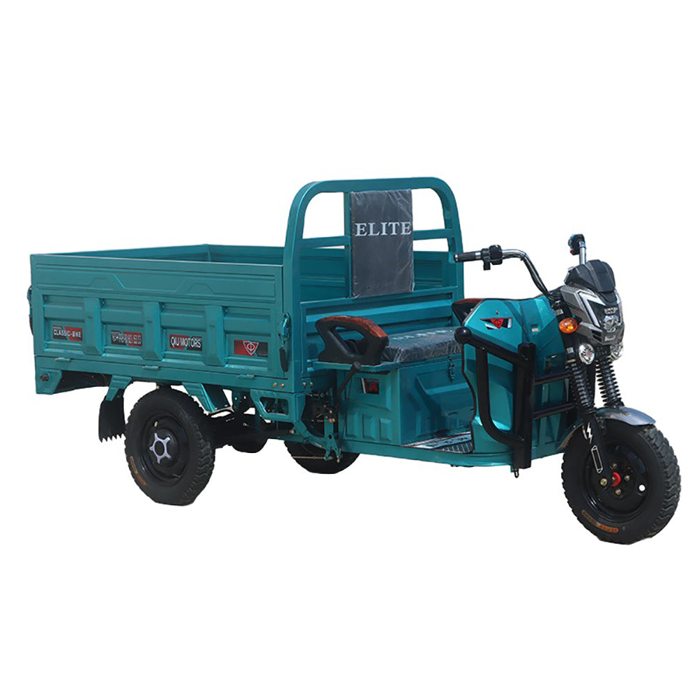 20mph Electric Cargo Tricycle Truck 30-45 Miles Range Mileage 800-1200W Motor 60 Volts Battery Short-distance Passenger Tricycle