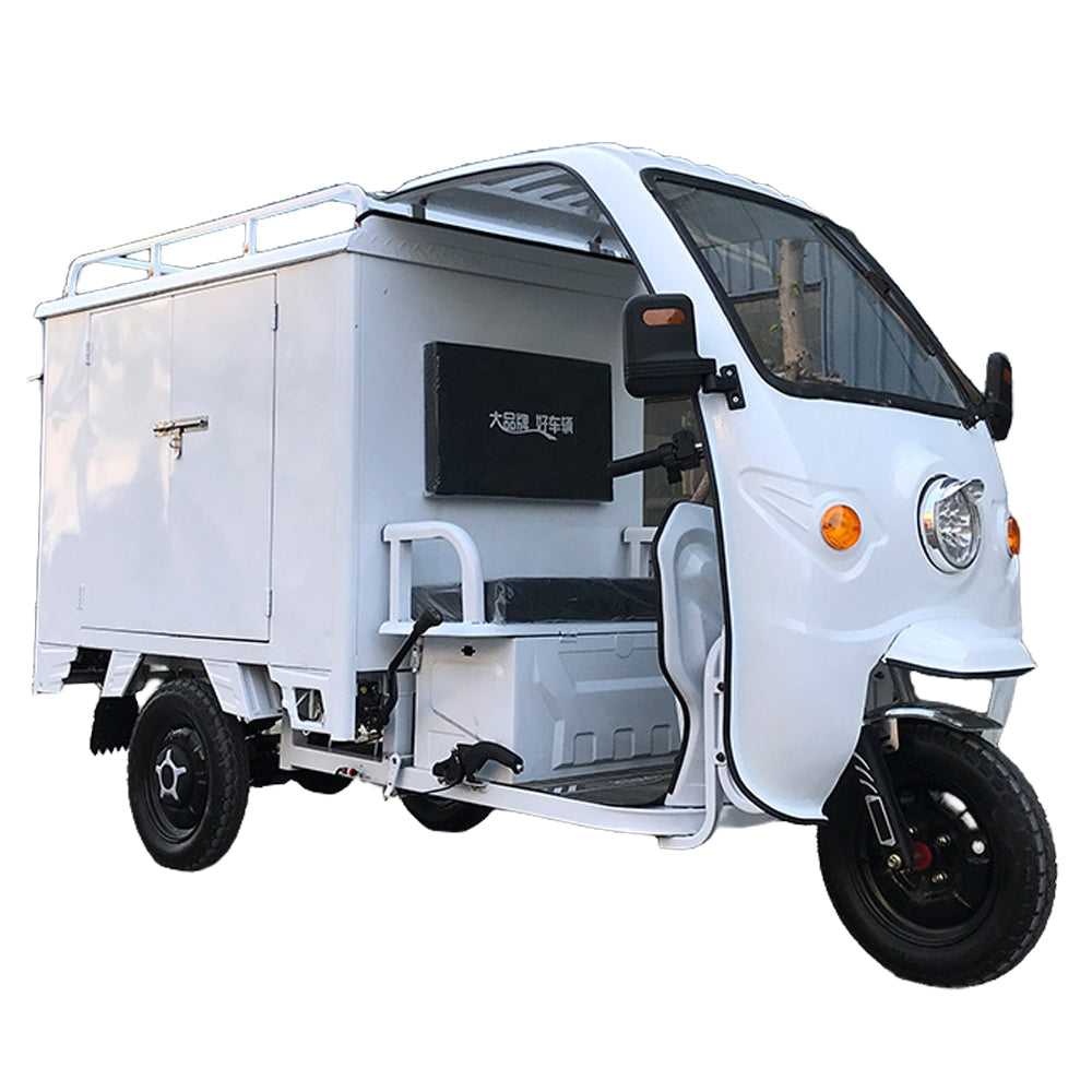 20mph Max Speed 30-45 Miles Range Mileage 1200W Motor 60 Volts Battery 1500mm Box Length Electric Delivery Tricycle DIY Tricycle