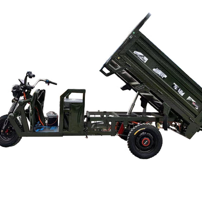 1.8m Cargo Box  Length Heavy Duty Dump Electric Cargo Tricycle 1500 Watts Motor 60 Volts Battery